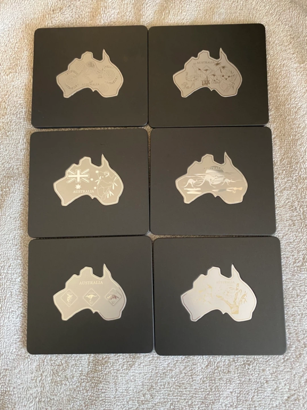 Set of 6 Australian Themed Coasters