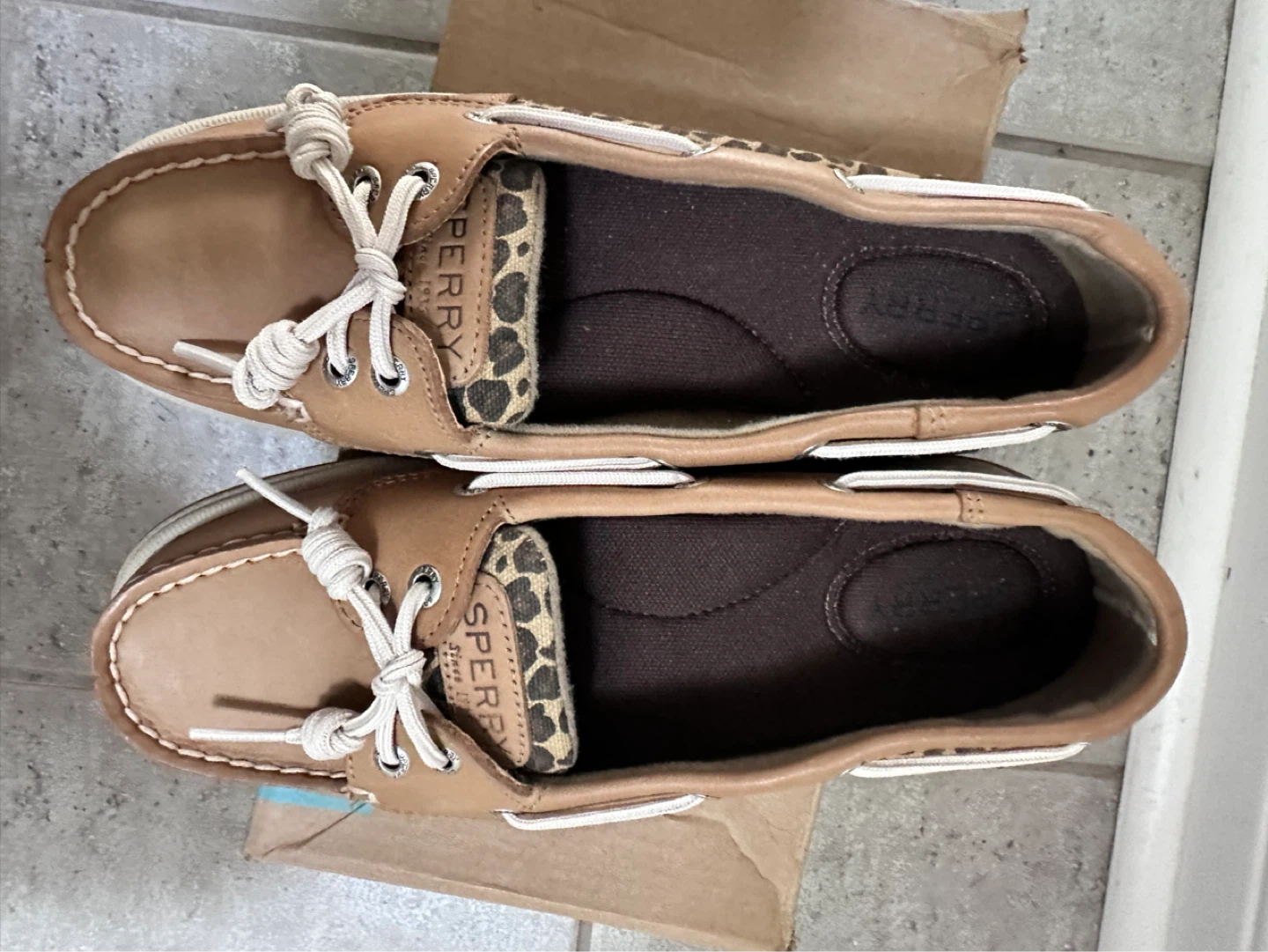 Sperry Laguna Linen/Leopard Boat Shoes-New - photo 3
