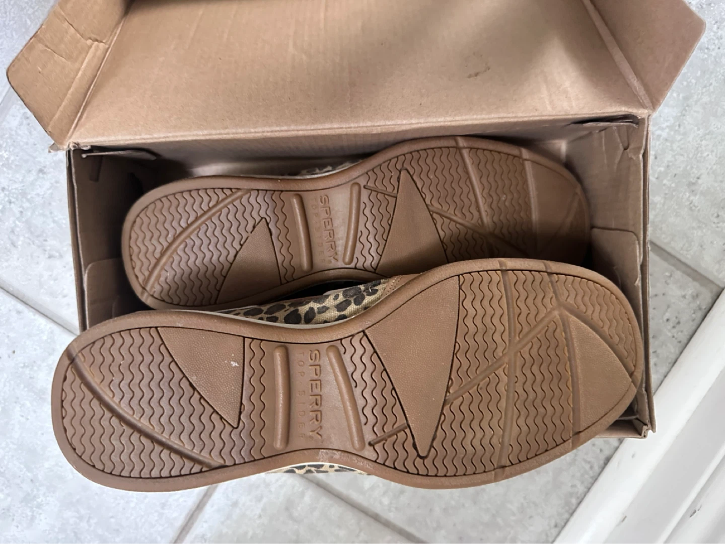 Sperry Laguna Linen/Leopard Boat Shoes-New - photo 2