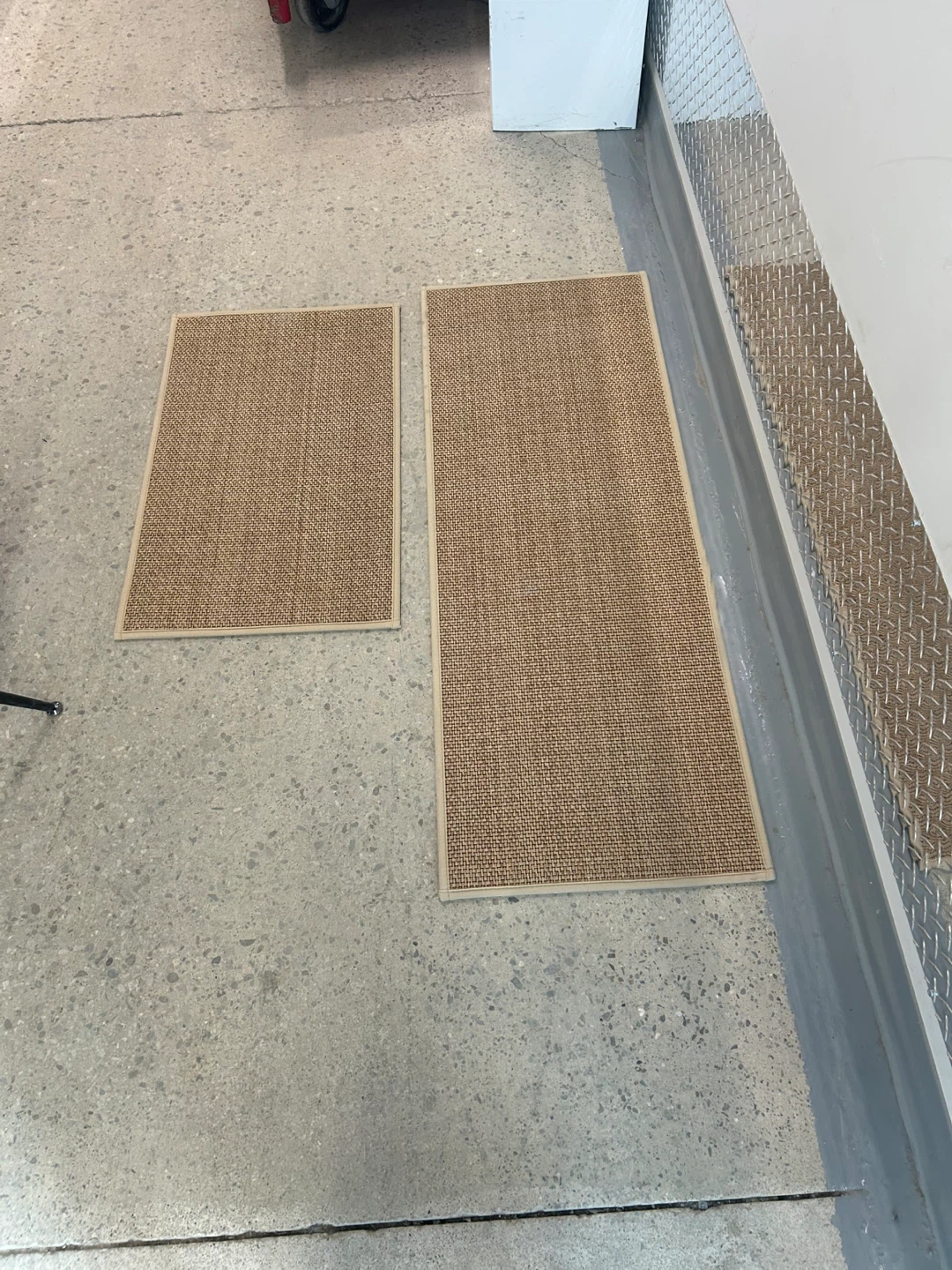 Set of 2 Natural Fibre runners Rugs 4’X 1’ 75” and 2’x 1’ 75”