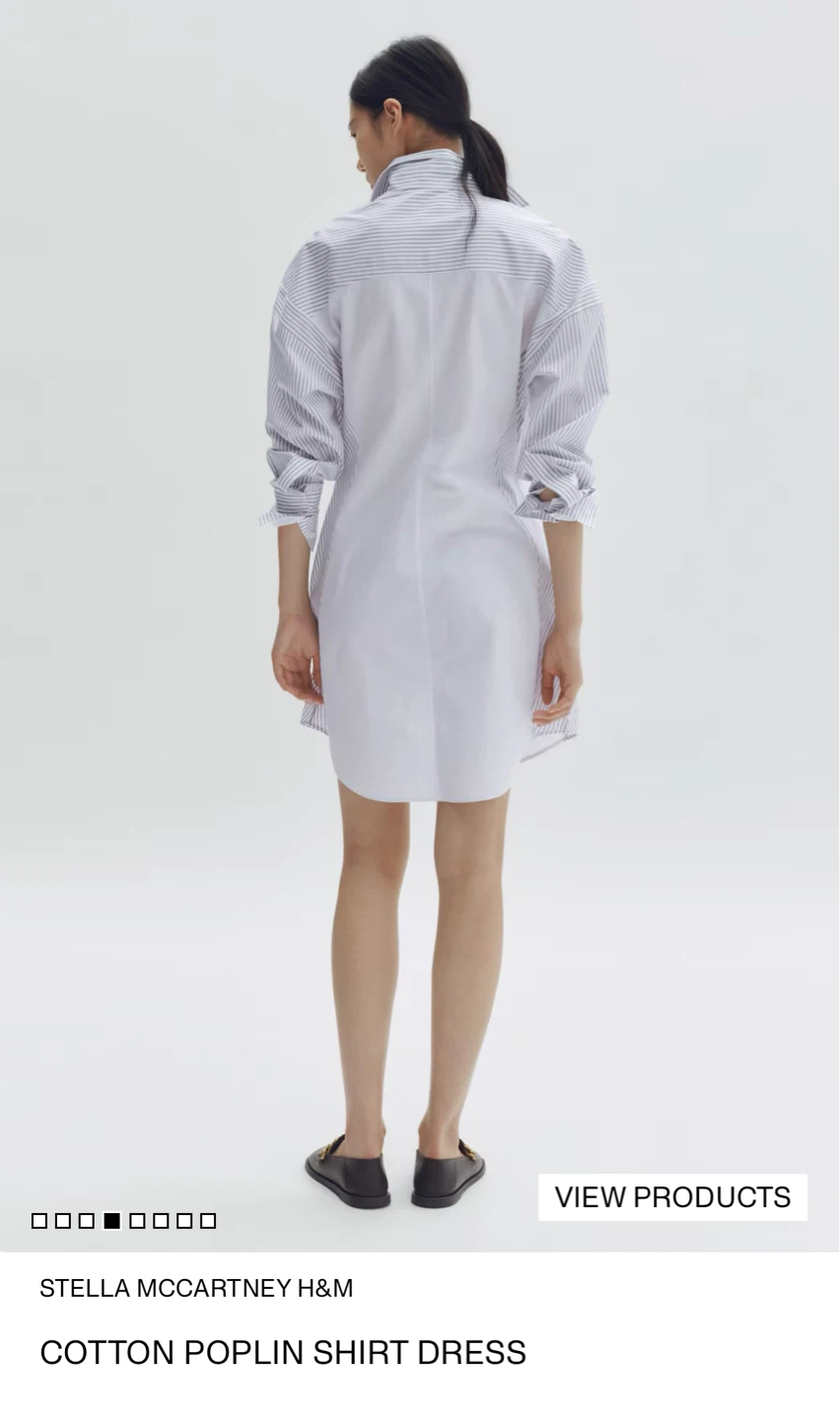 Stella McCartney H&M Cotton Poplin Shirt Dress - photo 4
