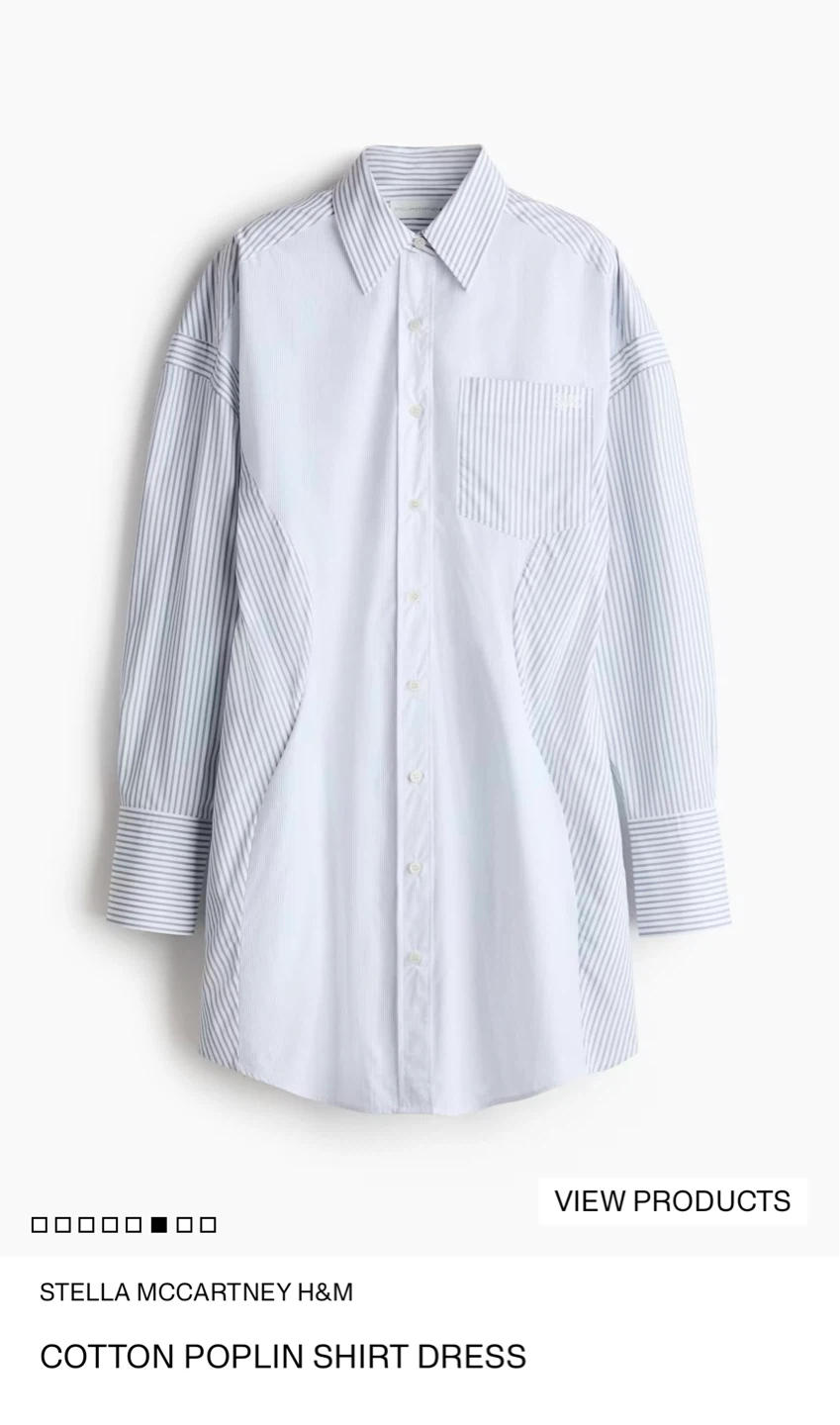 Stella McCartney H&M Cotton Poplin Shirt Dress - photo 5