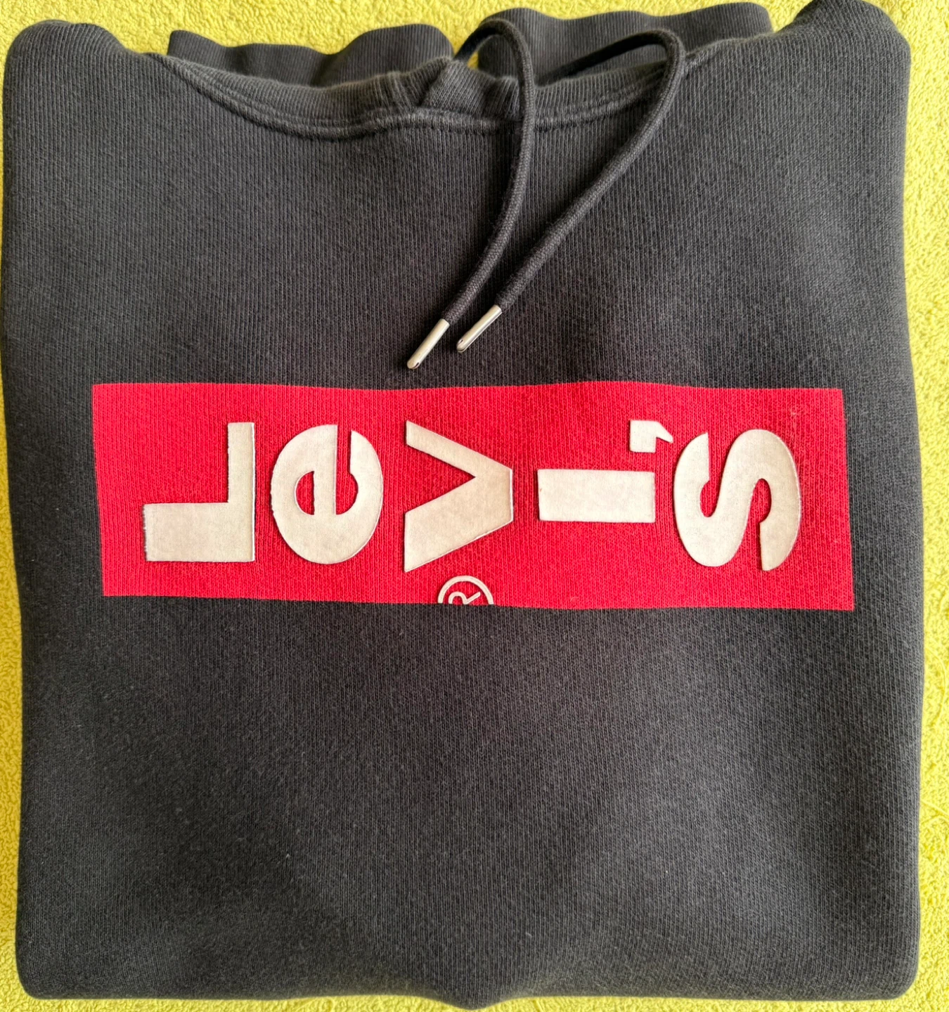 Levi's Black Hoodie with Red Box Logo - photo 3