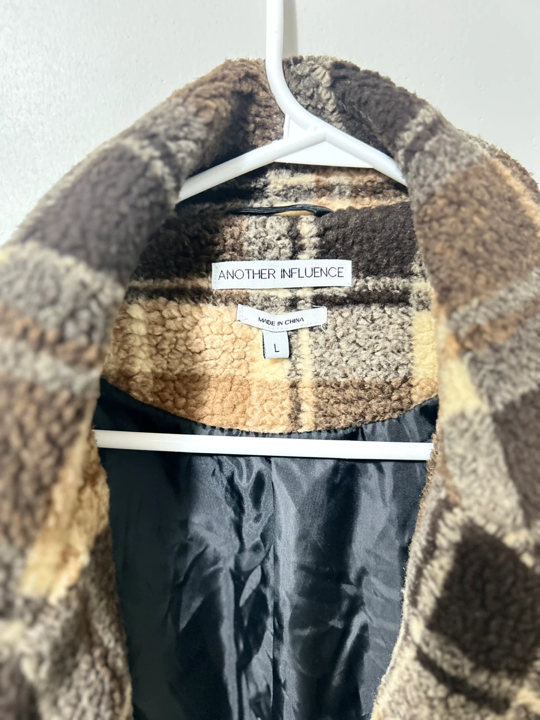 Another Influence Plaid Sherpa Coat - photo 2