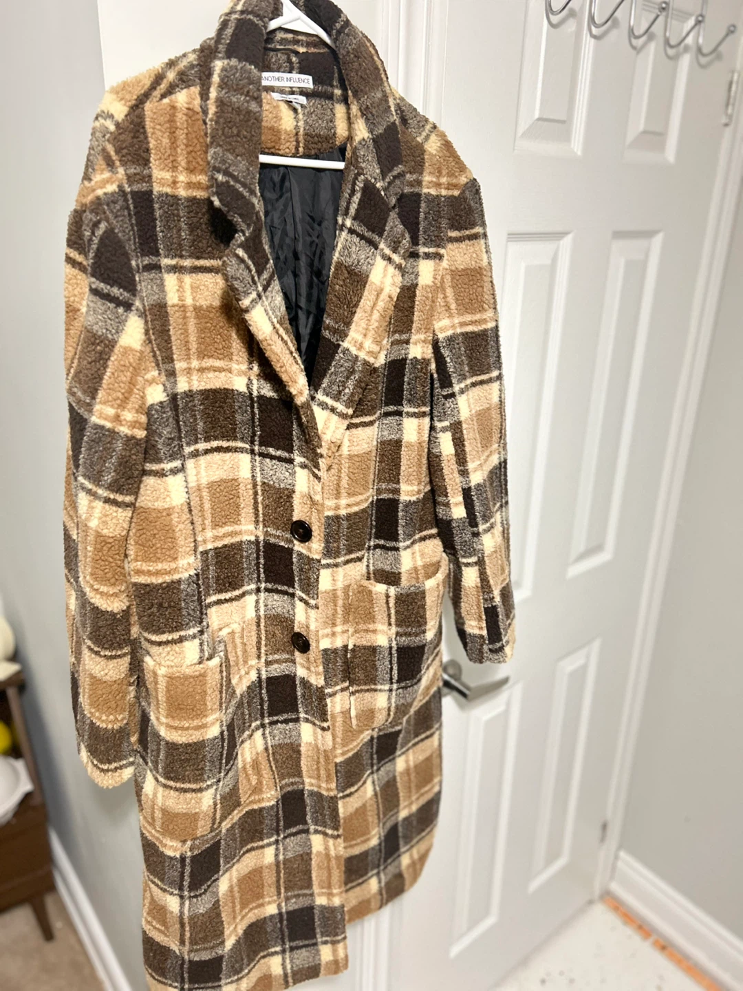 Another Influence Plaid Sherpa Coat - photo 4