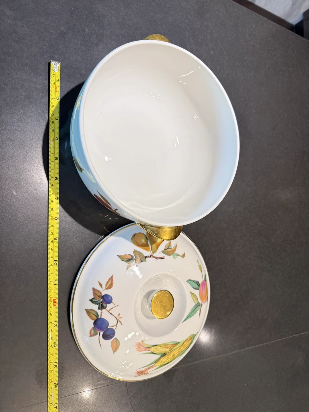 Vintage Ceramic Serving Dish with Fruit Motif - photo 4
