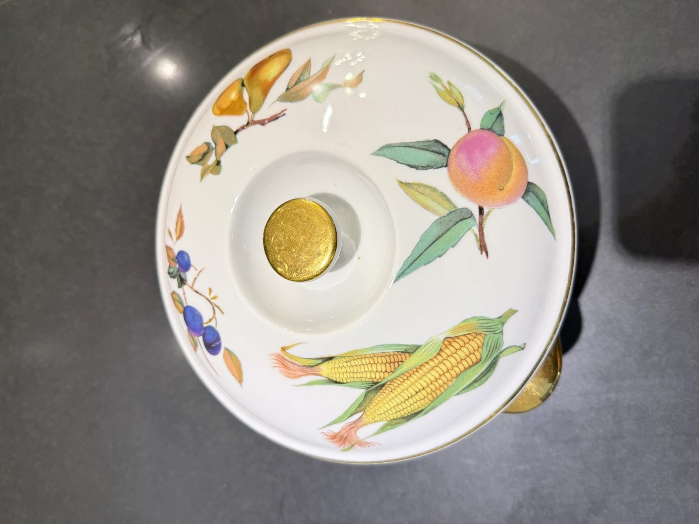 Vintage Ceramic Serving Dish with Fruit Motif - photo 2