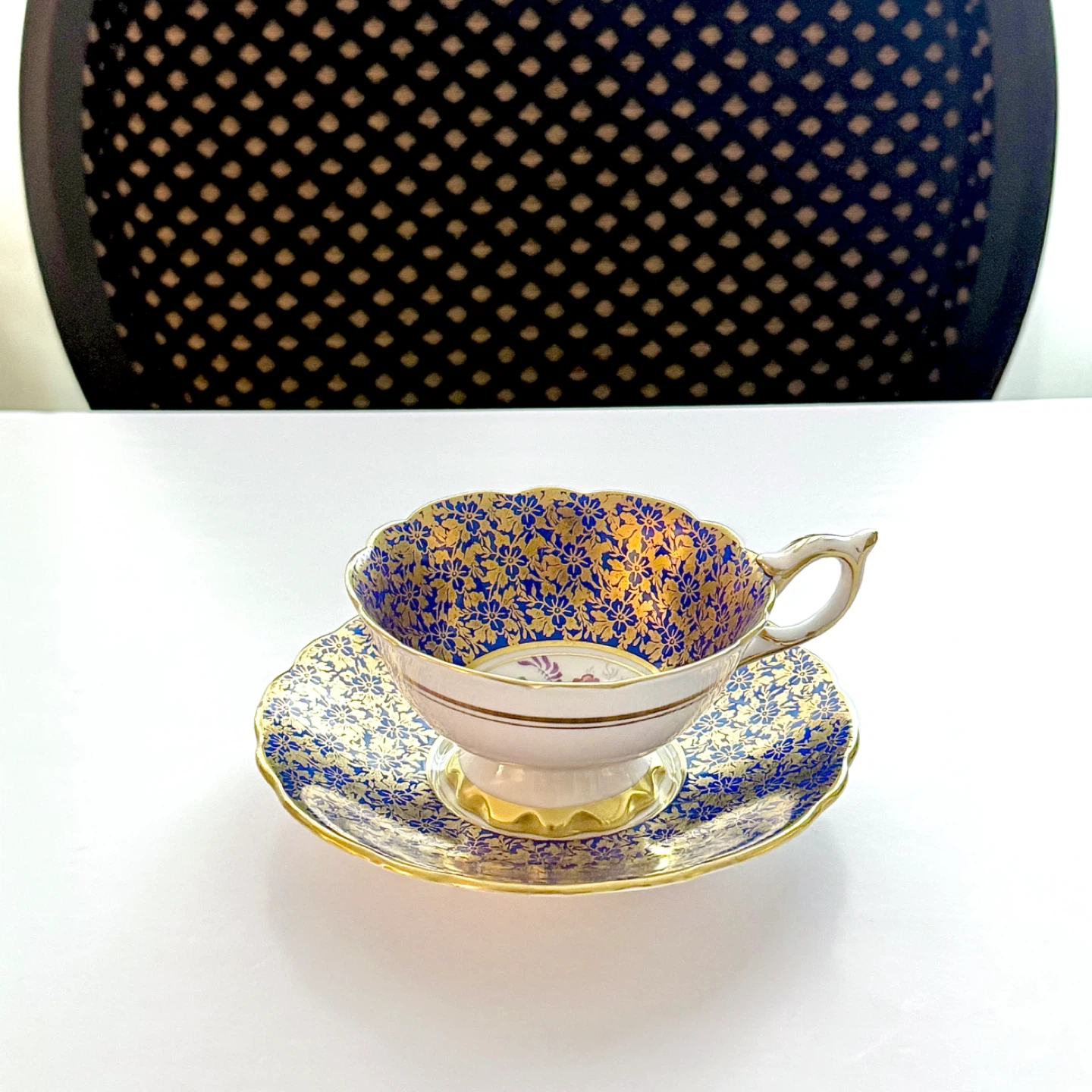 Royal Stafford blue/gold cabinet teacup - photo 3