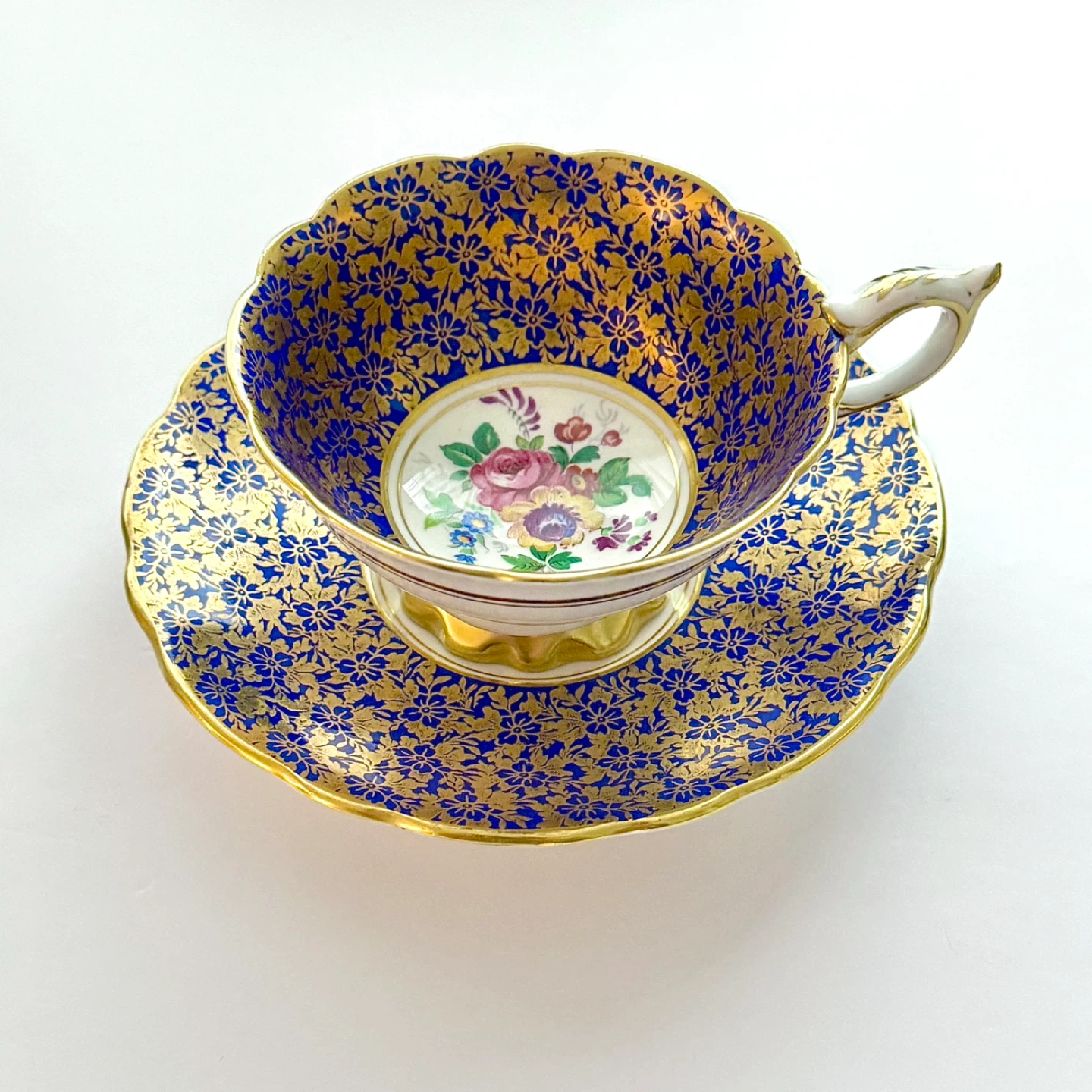 Royal Stafford blue/gold cabinet teacup - photo 2