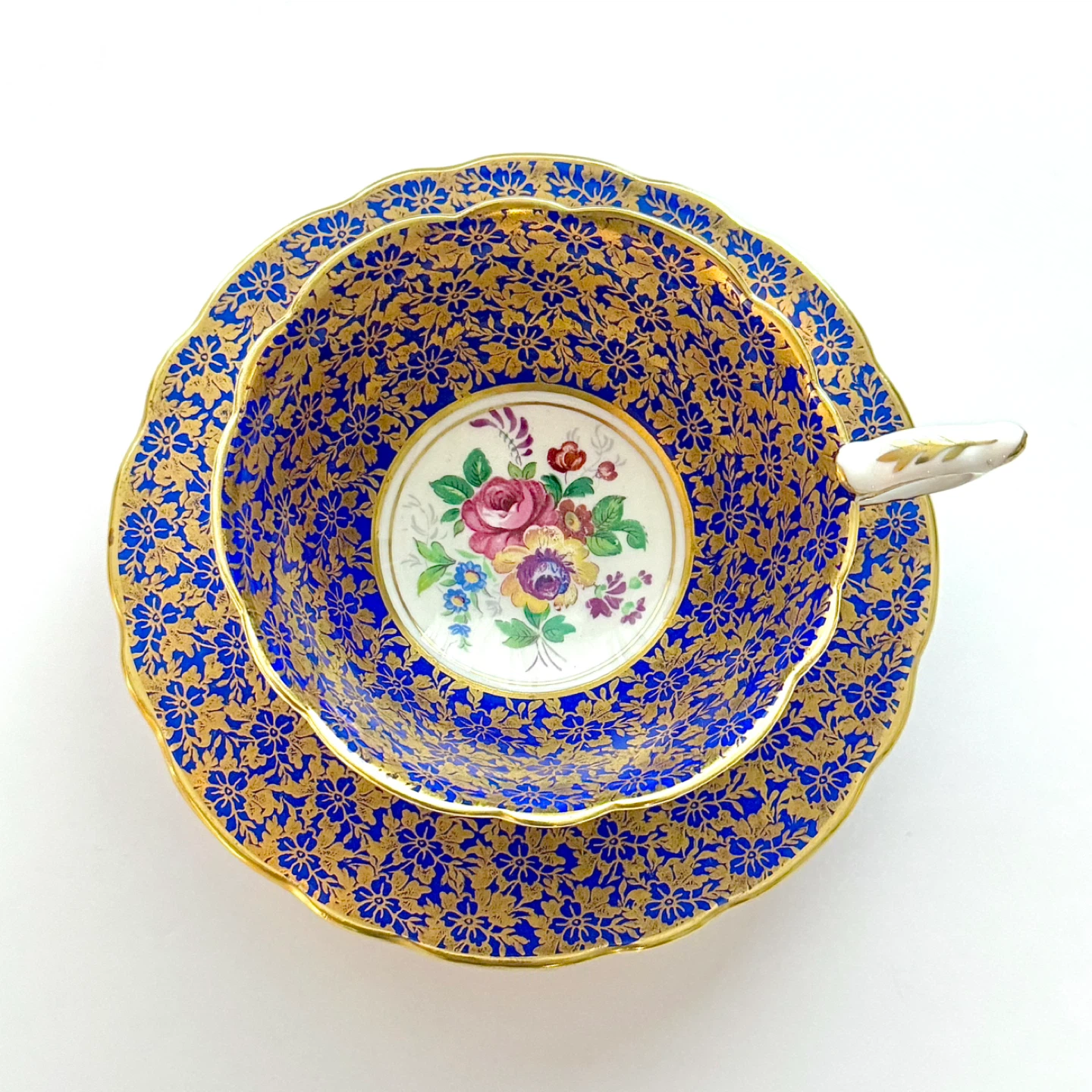 Royal Stafford blue/gold cabinet teacup