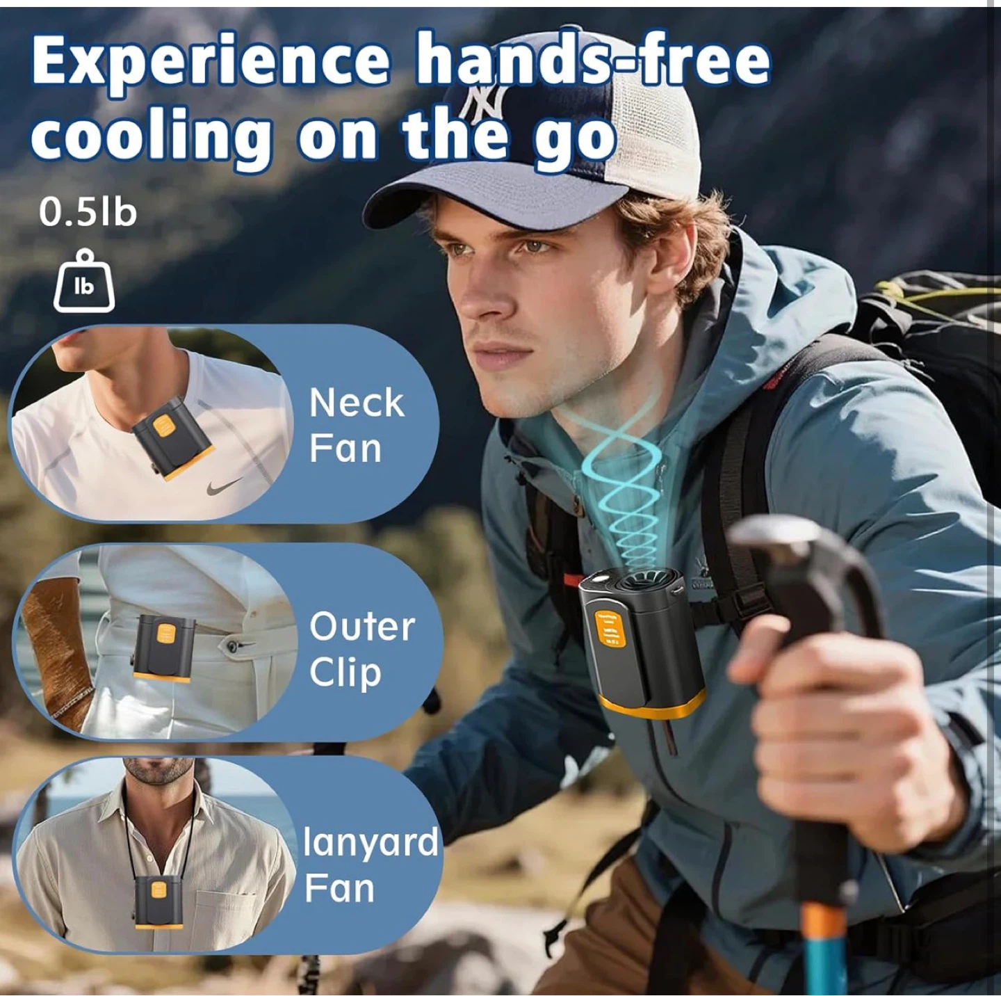 Portable Clip-On Fan with Power Bank & LED Light - photo 3