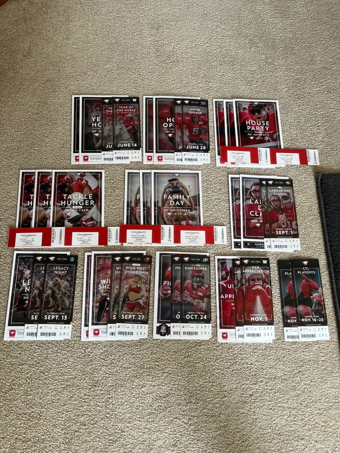 Calgary Stampeders Ticket Stubs and Game Programs - photo 2