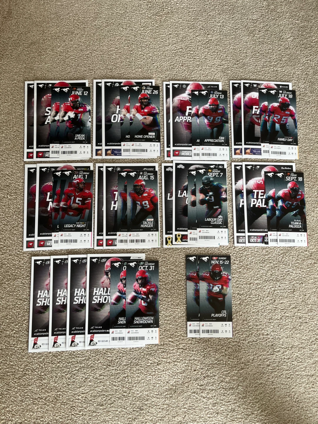 Calgary Stampeders Ticket Stubs and Game Programs - photo 3