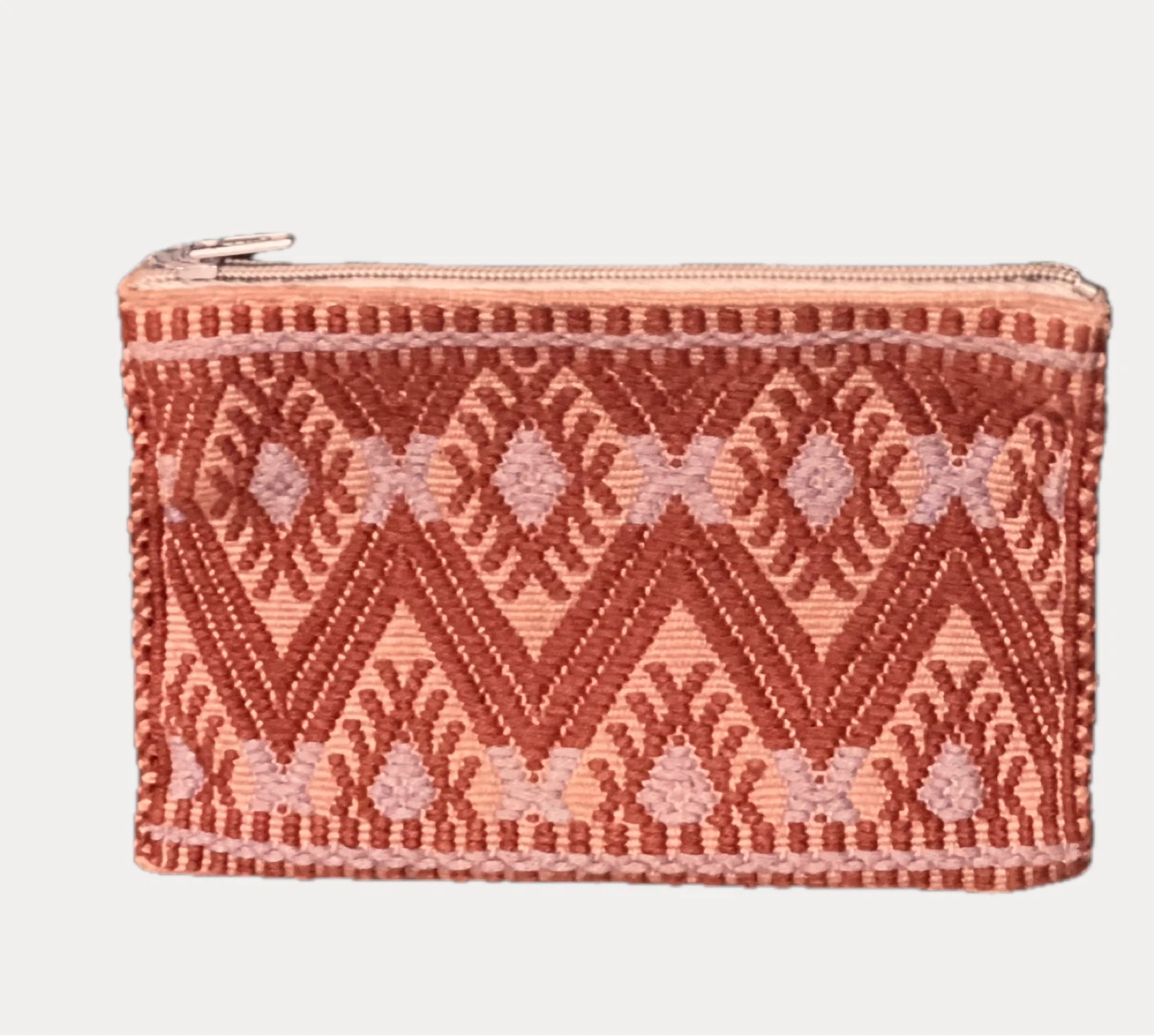 Small Zippered Pouch with Geometric Pattern (unisex)