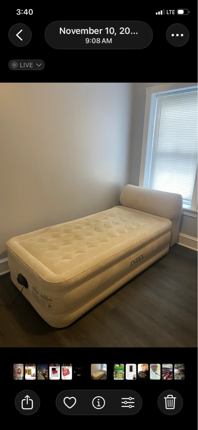 Intex Air Mattress with Built-in Pillow