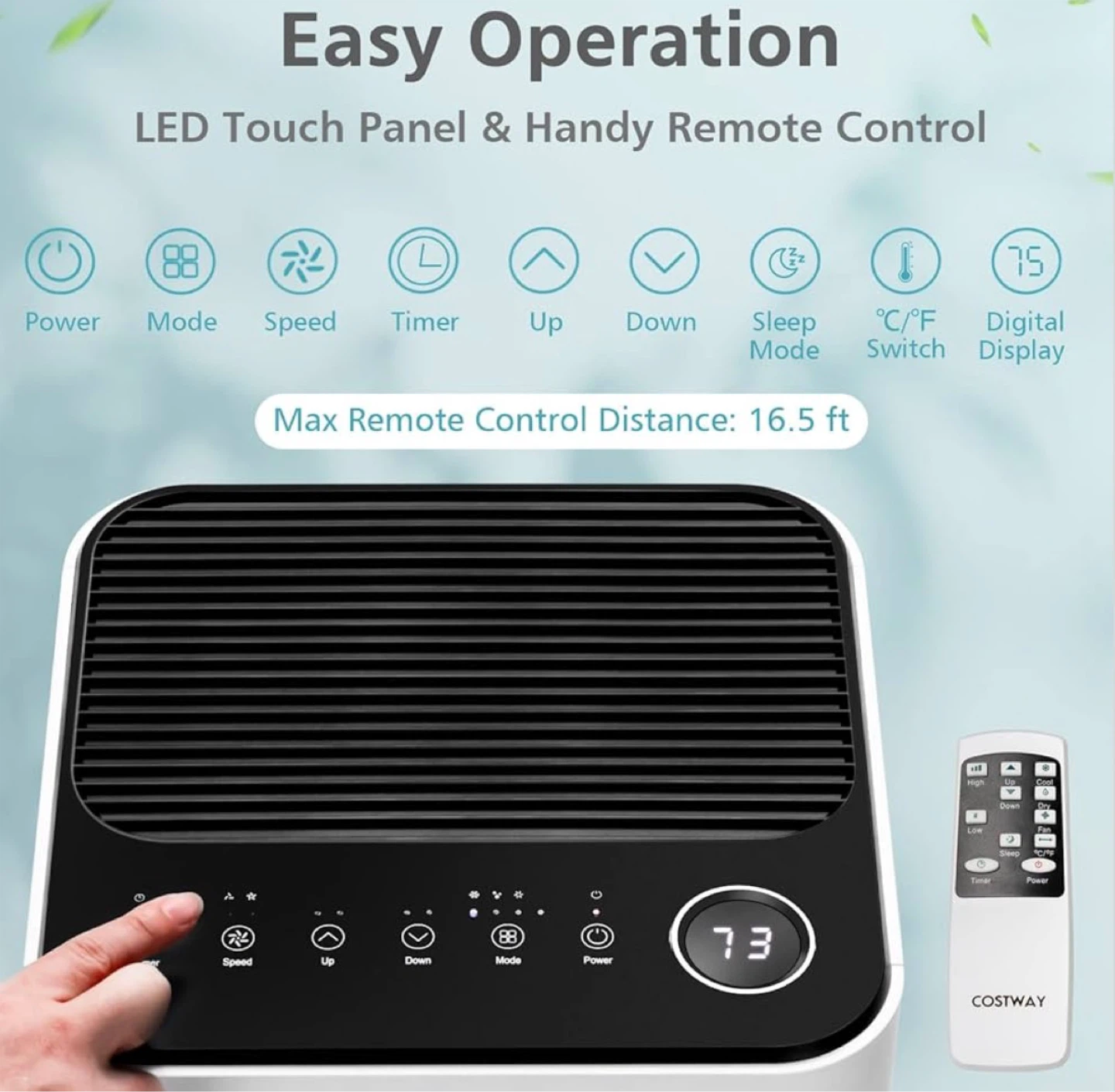 Costway Portable Air Conditioner with Window Kit & Remote - photo 5