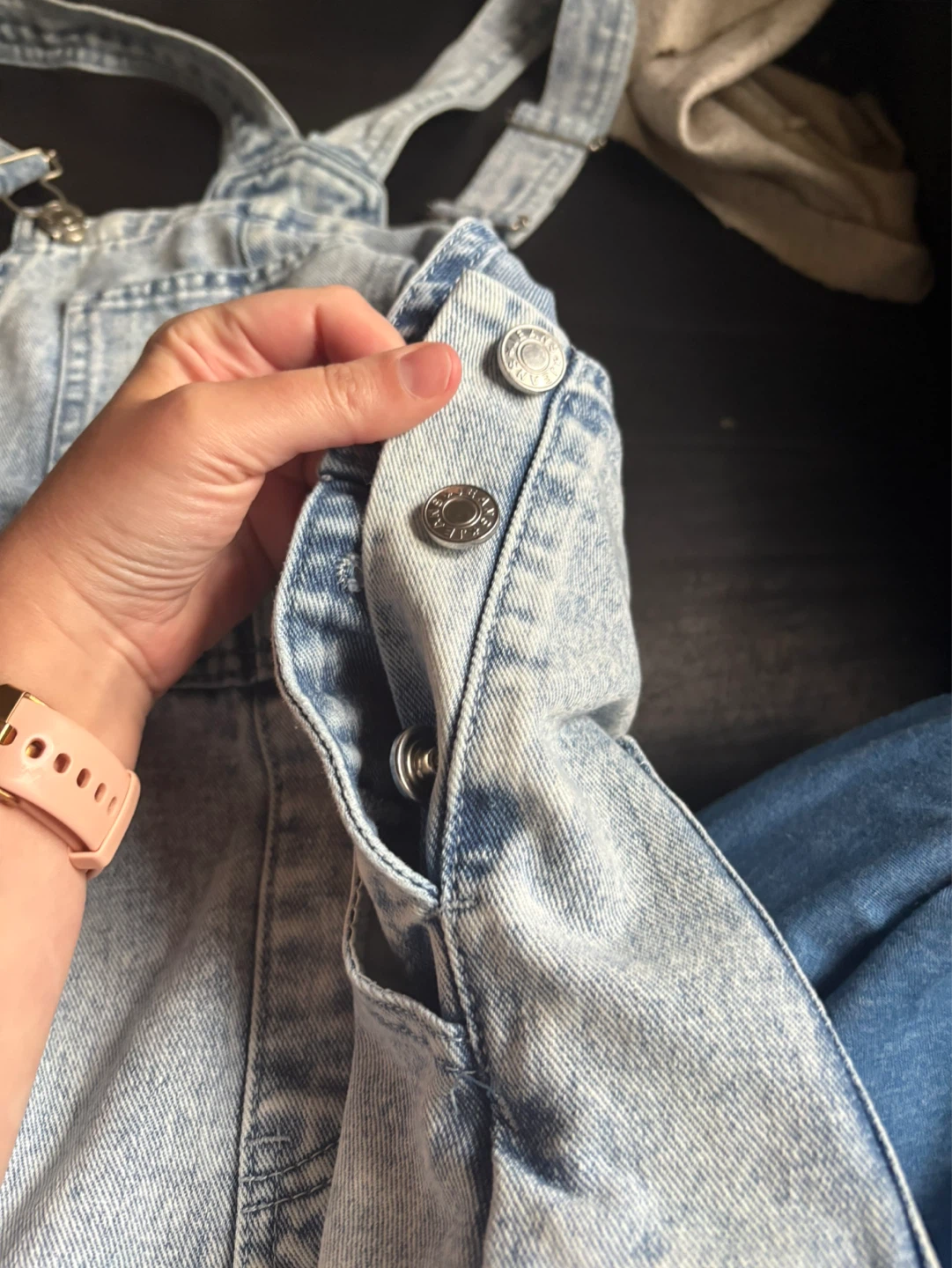 Denim Short Overalls - photo 2