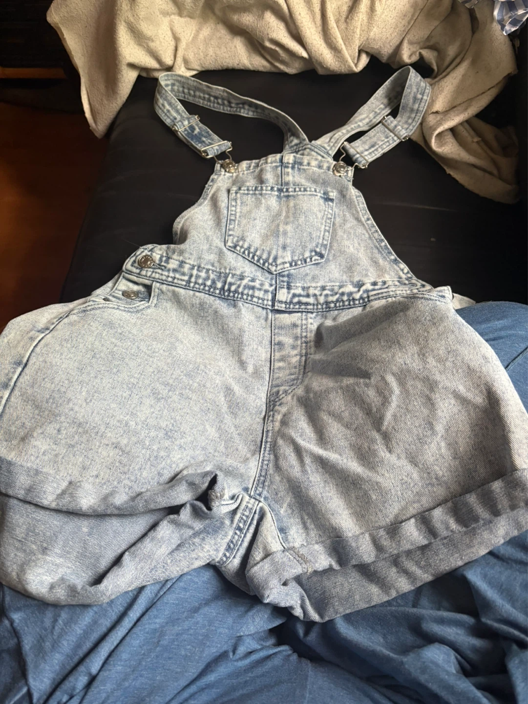 Denim Short Overalls