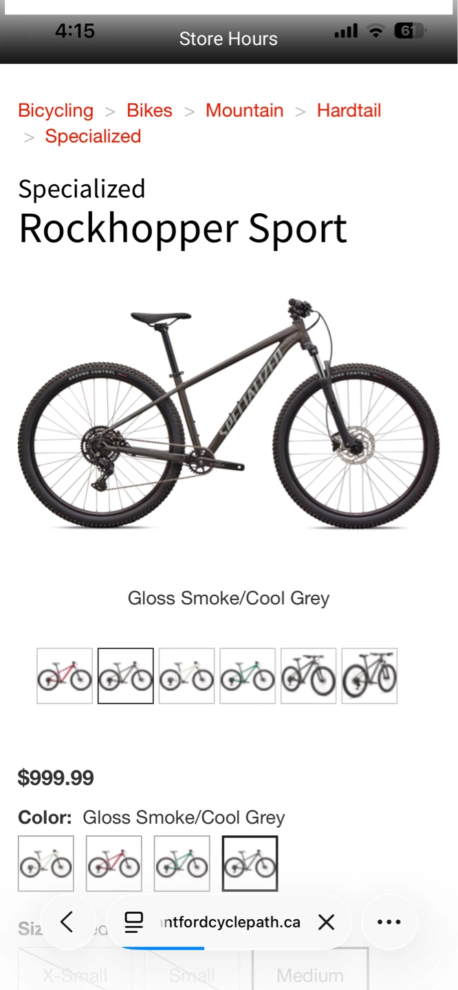 Specialized Rockhopper Sport Mountain Bike