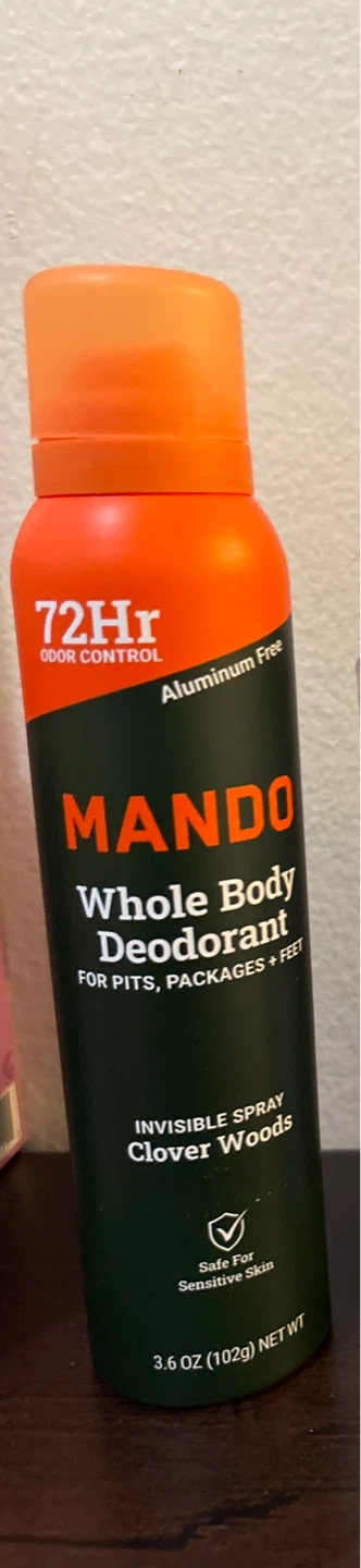 NEW-Mando Body Deodorant Invisible Spray Clover Woods 3.6oz