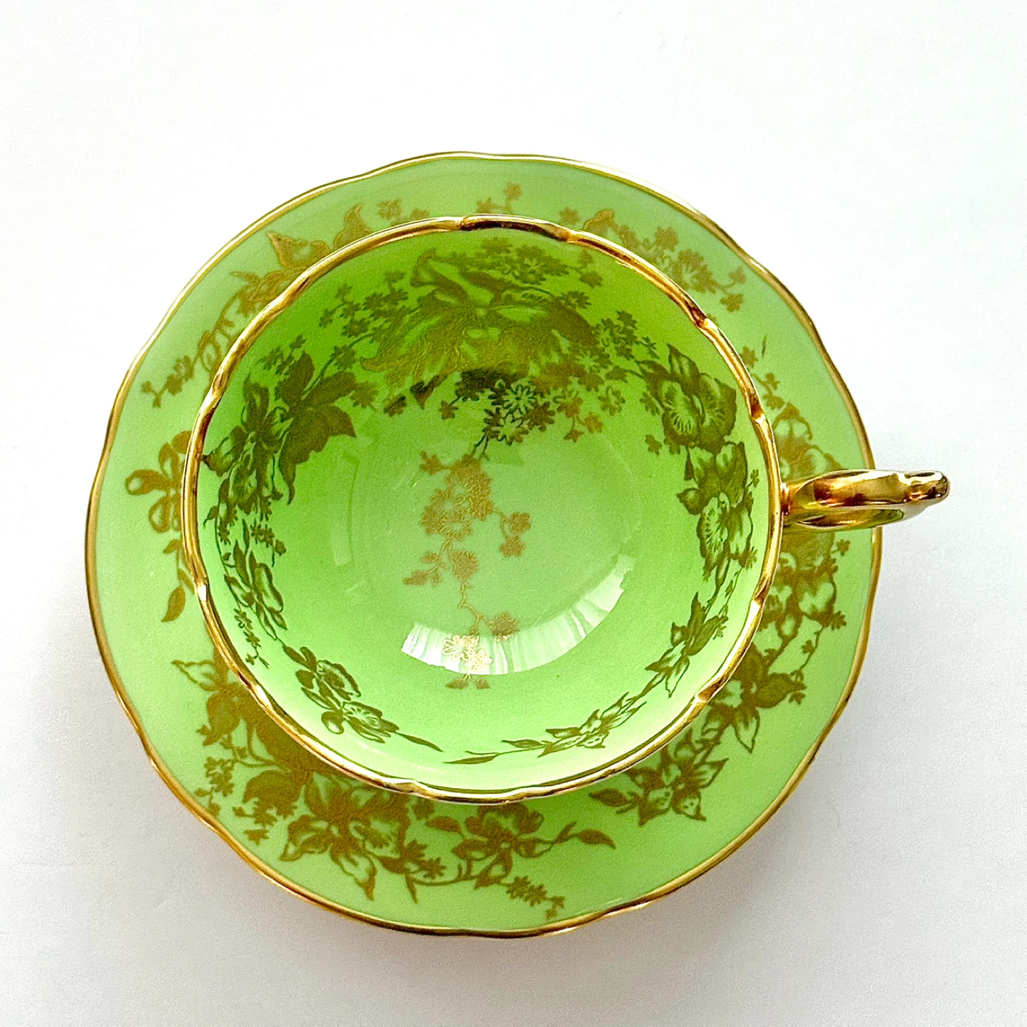 Vintage Coalport orchid cabinet teacup - photo 2