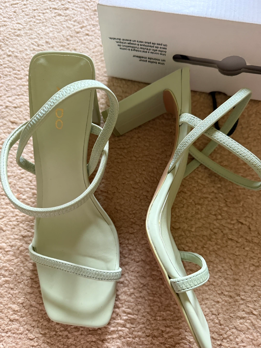 ALDO Okurr Women's Green Strappy Heeled Sandals - Size 8 - photo 4