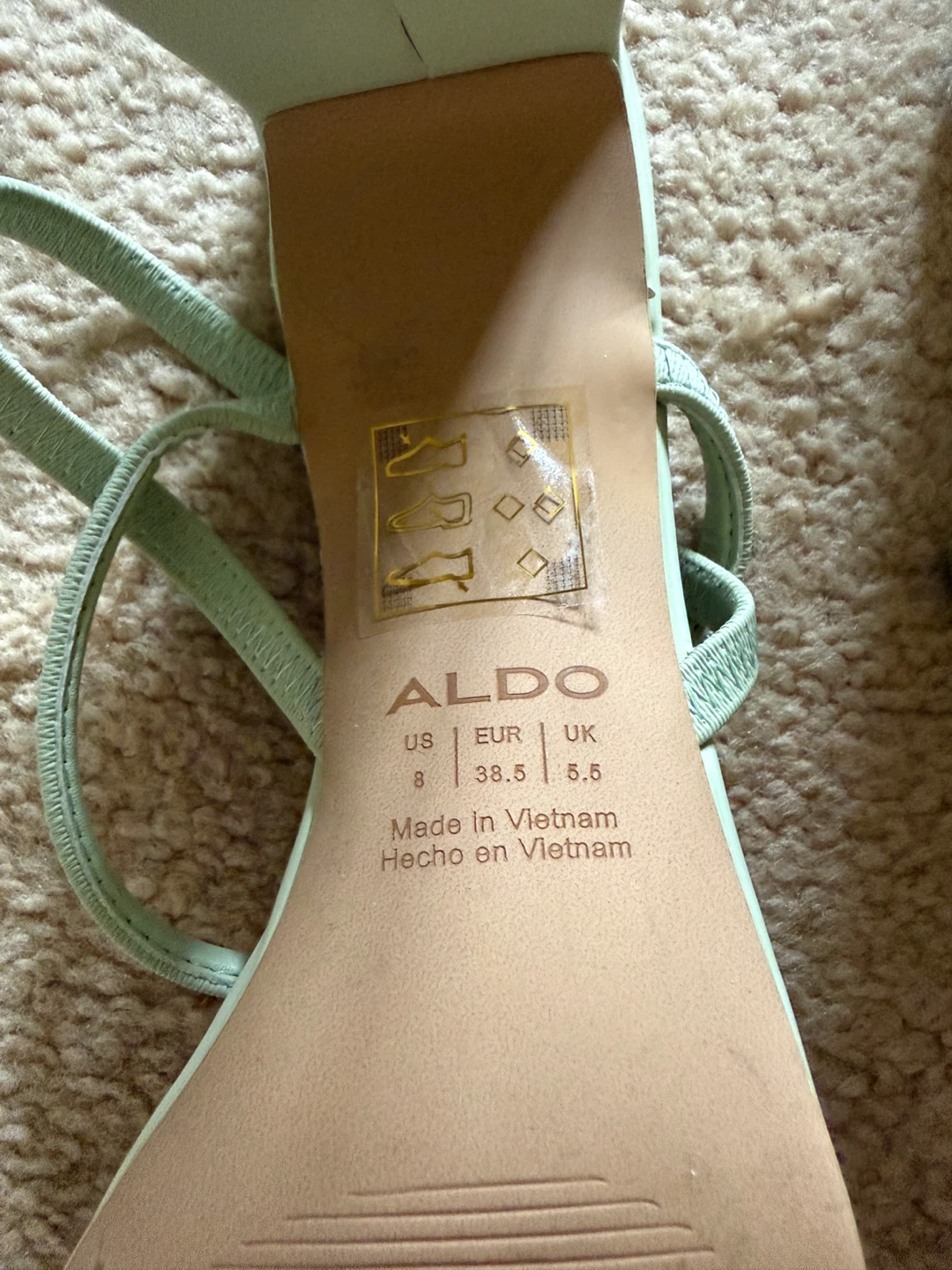 ALDO Okurr Women's Green Strappy Heeled Sandals - Size 8 - photo 5