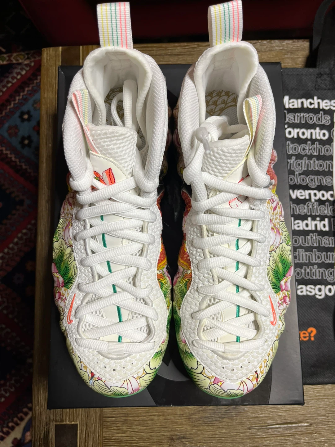 Nike Air Foamposite One Premium Tianjin Koi Lotus Floral Size 8 - photo 5