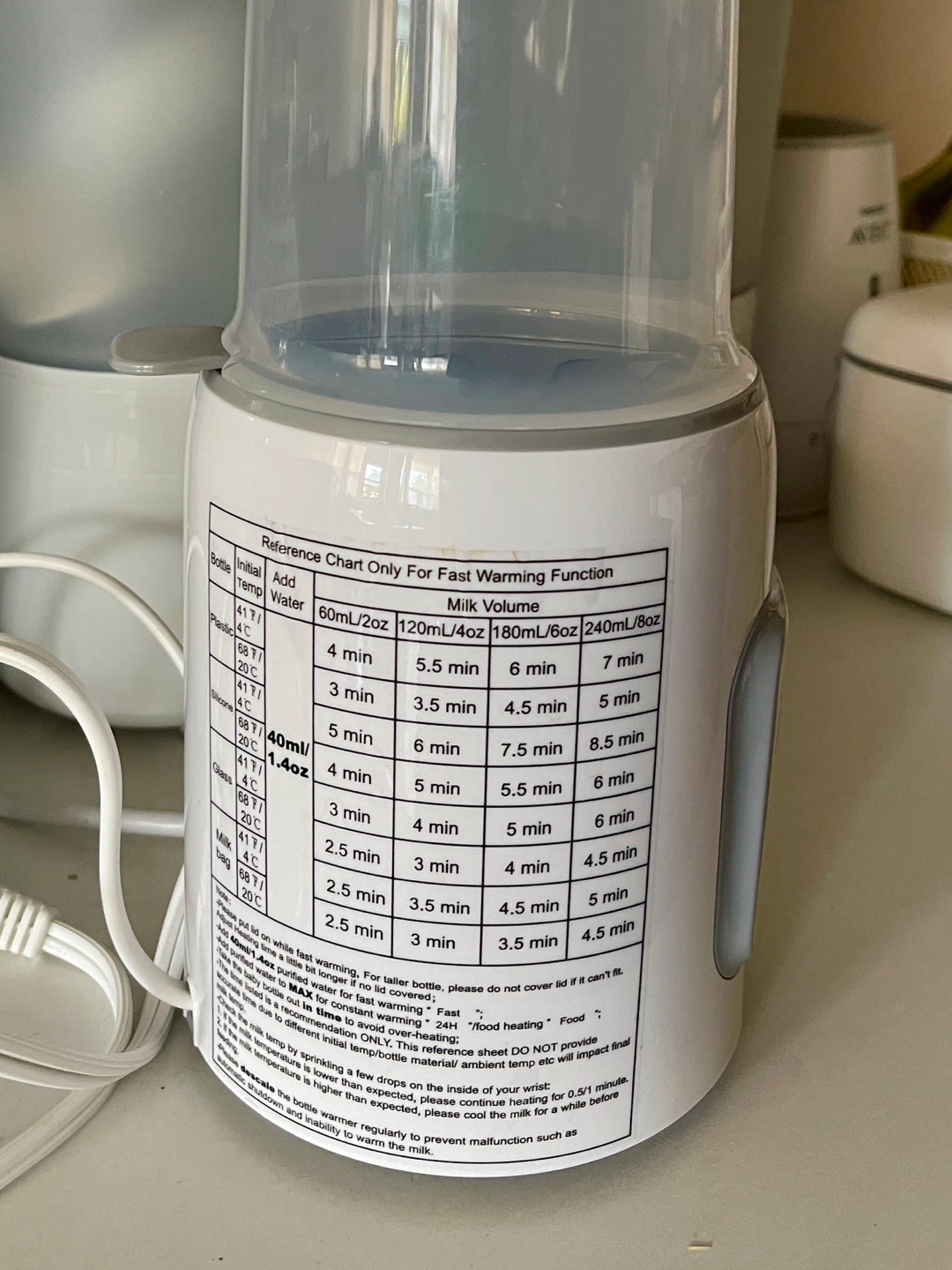 GROWNSY 8-in-1 Fast Baby bottle Warmer with Timer LCD - photo 4