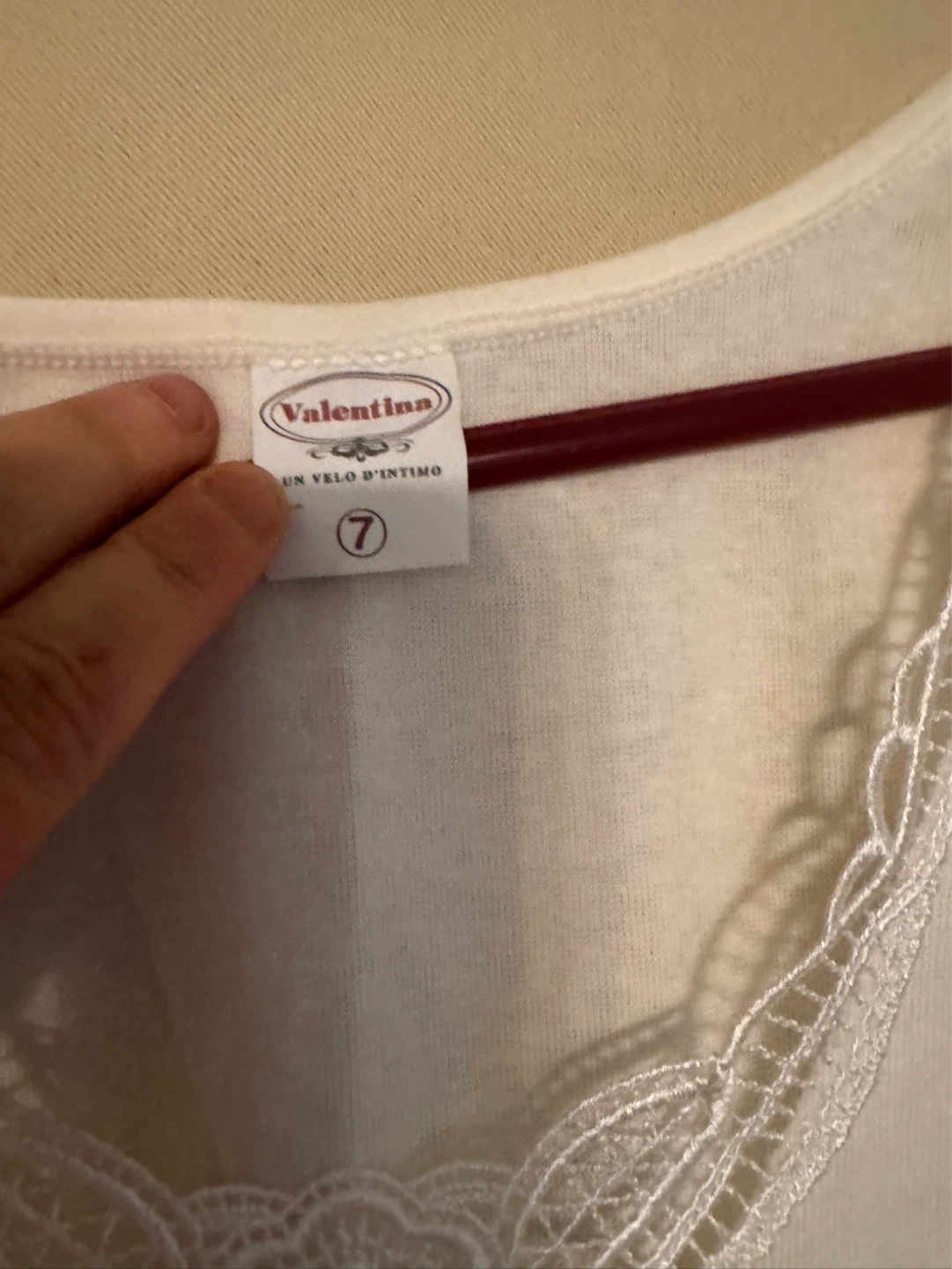 Valentina white tank top with lace detail size 7 - photo 2