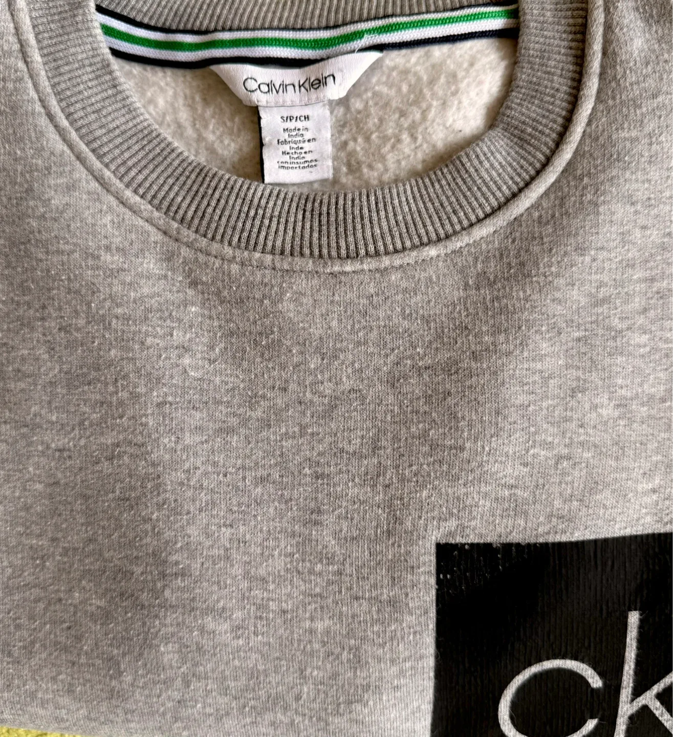Calvin Klein Grey CK Logo Crewneck Sweatshirt - Size S/P - photo 2