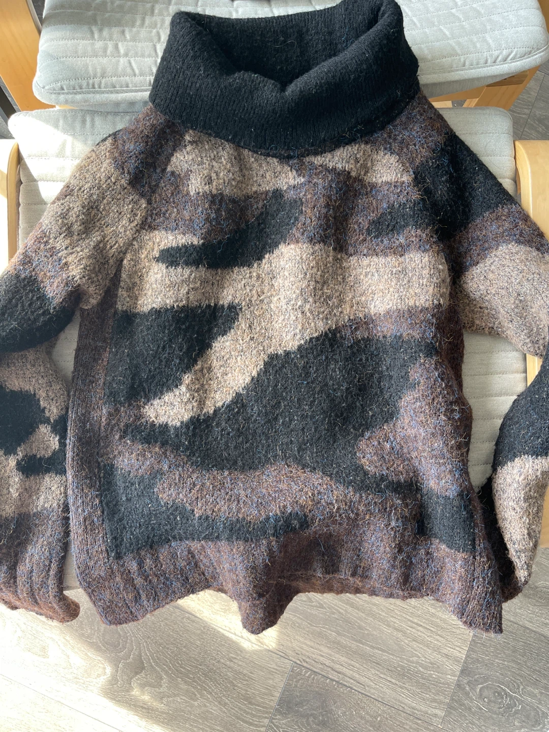 Camo Turtleneck Sweater