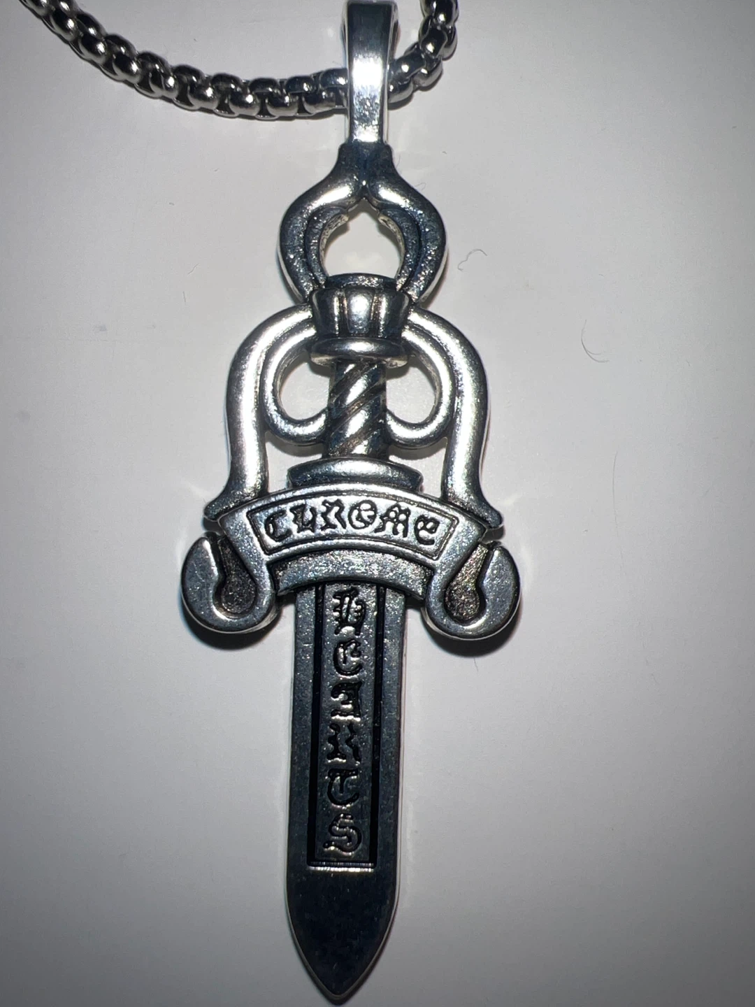 Chrome Hearts Dagger Pendant Necklace Silver - photo 2