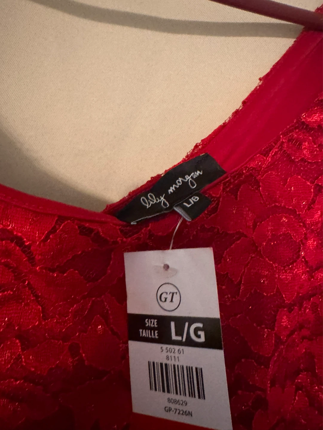 Lily Morgan  Glitter Red Lace Dress - photo 3