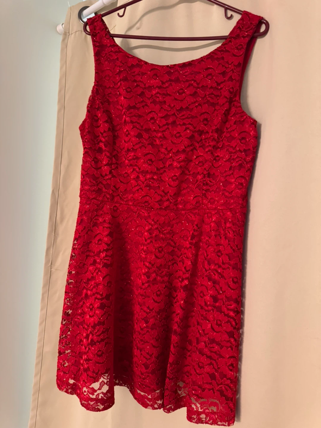 Lily Morgan  Glitter Red Lace Dress - photo 2