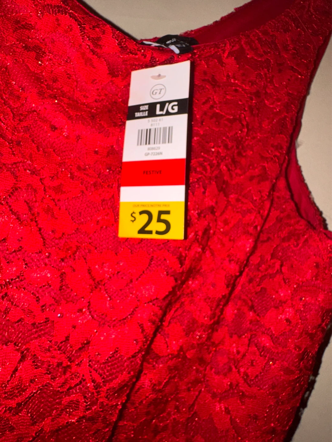 Lily Morgan  Glitter Red Lace Dress - photo 4
