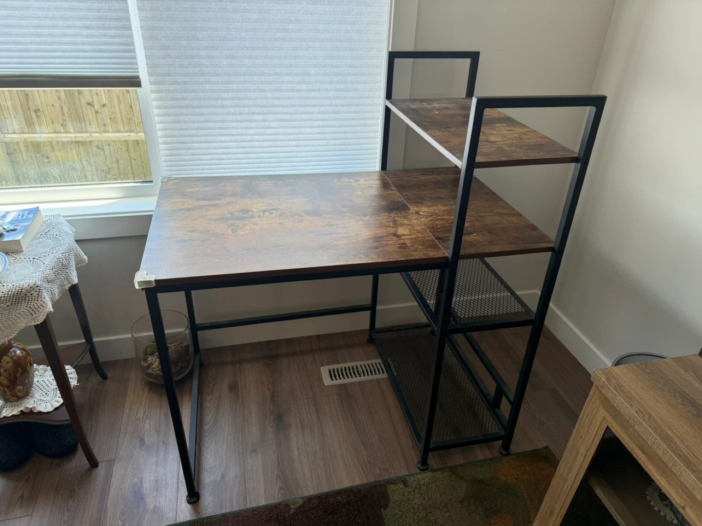Industrial Style Desk with Shelving