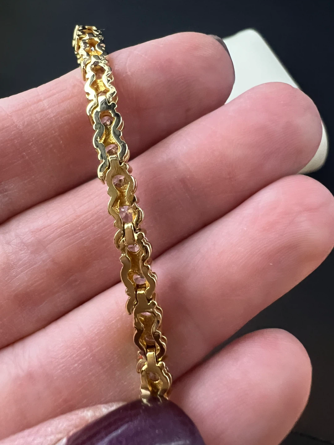 Gold Tone Cubic Zirconia Tennis Bracelet - photo 4