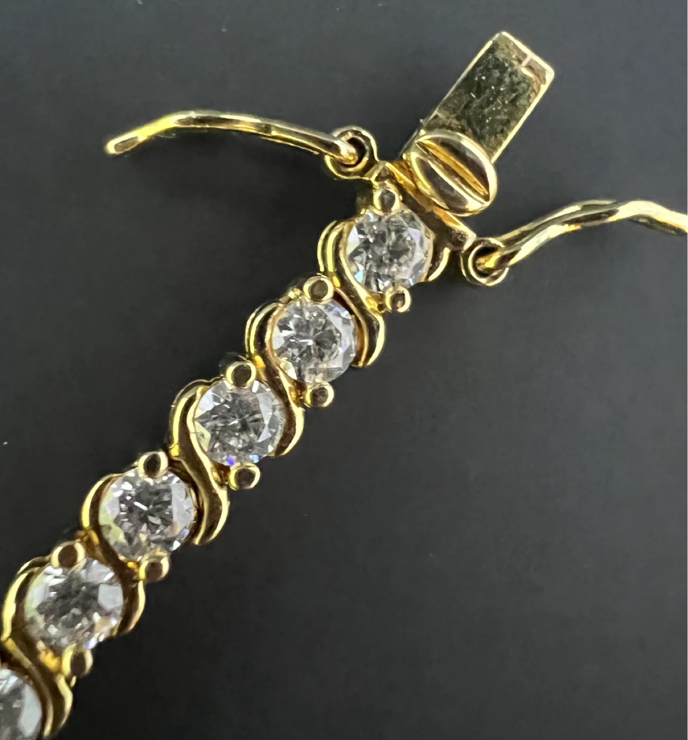 Gold Tone Cubic Zirconia Tennis Bracelet - photo 5