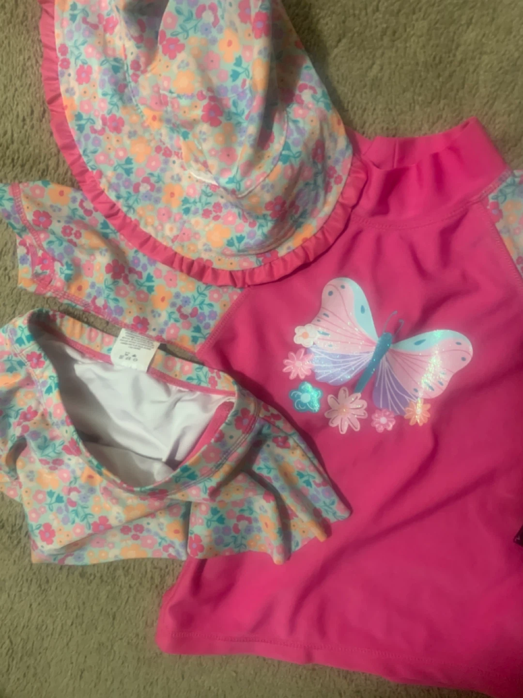 Rainbow High Girls Swimsuit Rashguard & Hat Set - photo 4