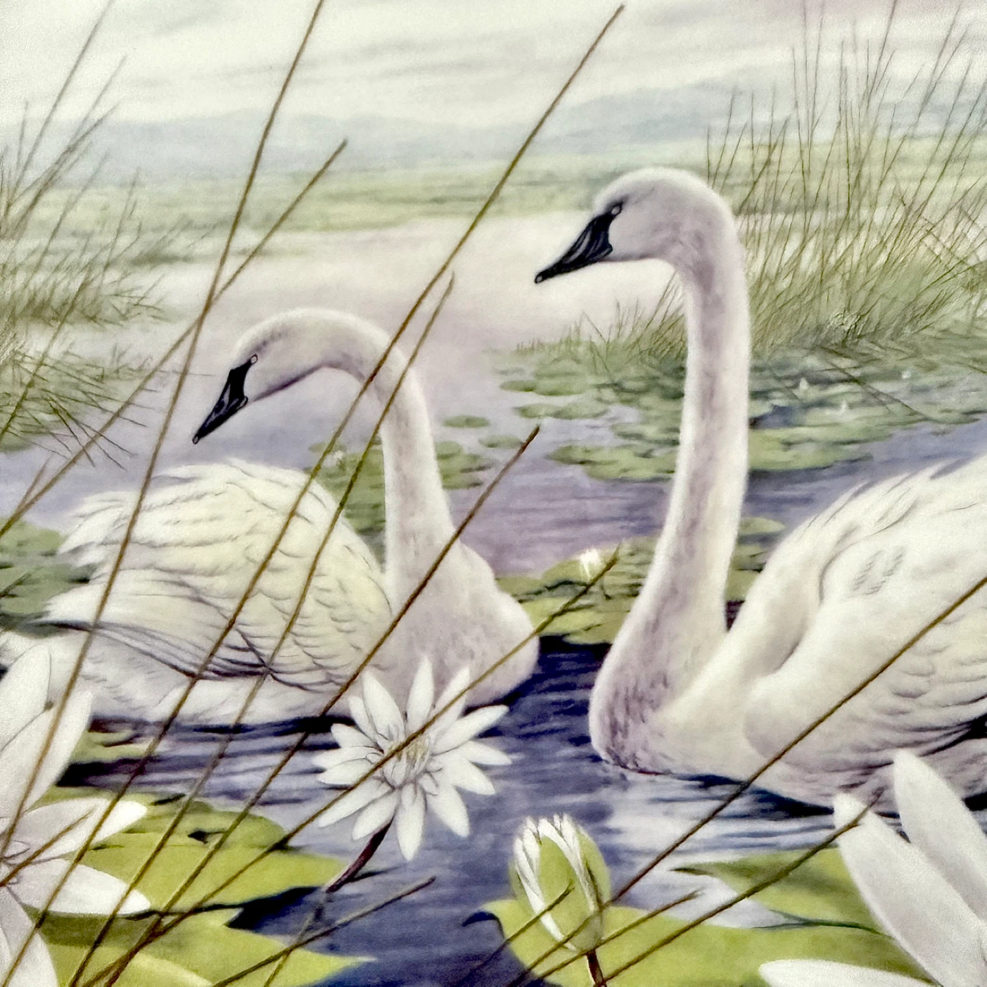 13” Pickard swan decorative plate - photo 3
