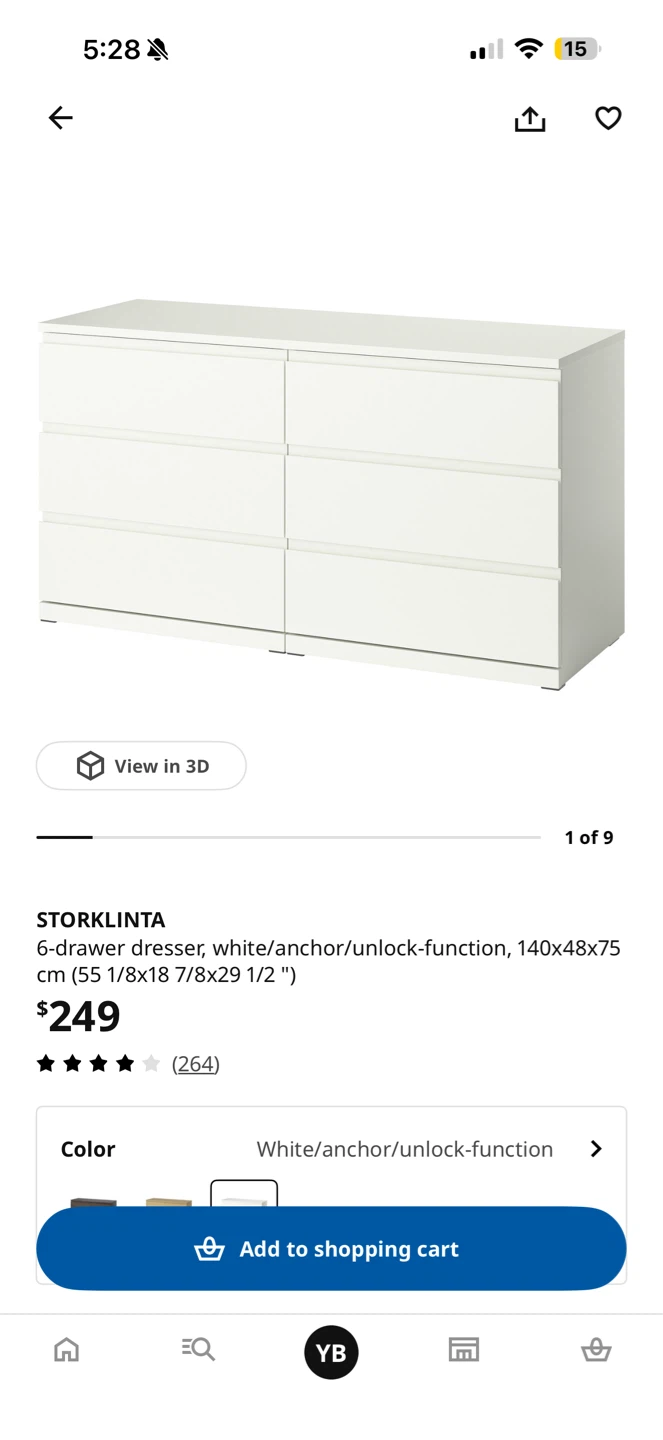 IKEA STORKLINTA 6-Drawer Dresser - photo 2