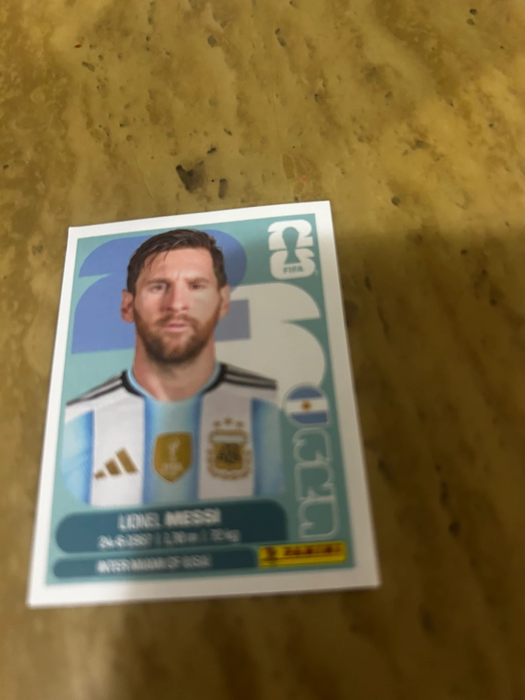 Lionel Messi Panini Sticker
