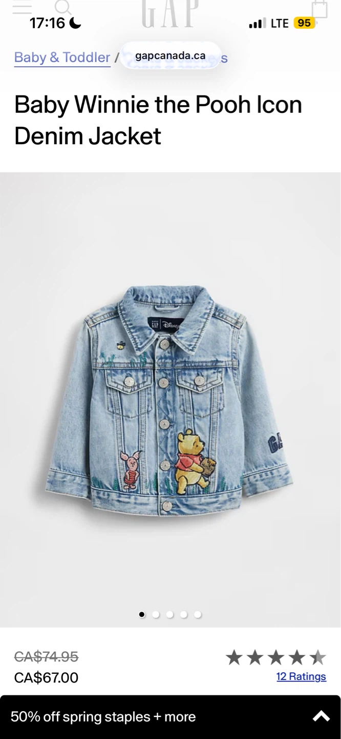 GAP x Disney Winnie the Pooh Denim Jacket