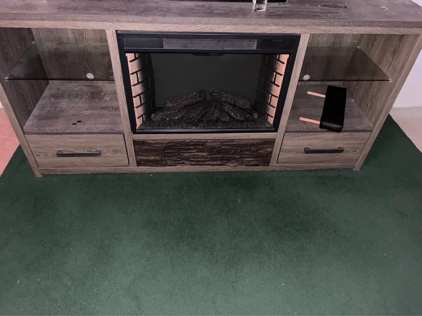 Entertainment Unit with Electric Fireplace