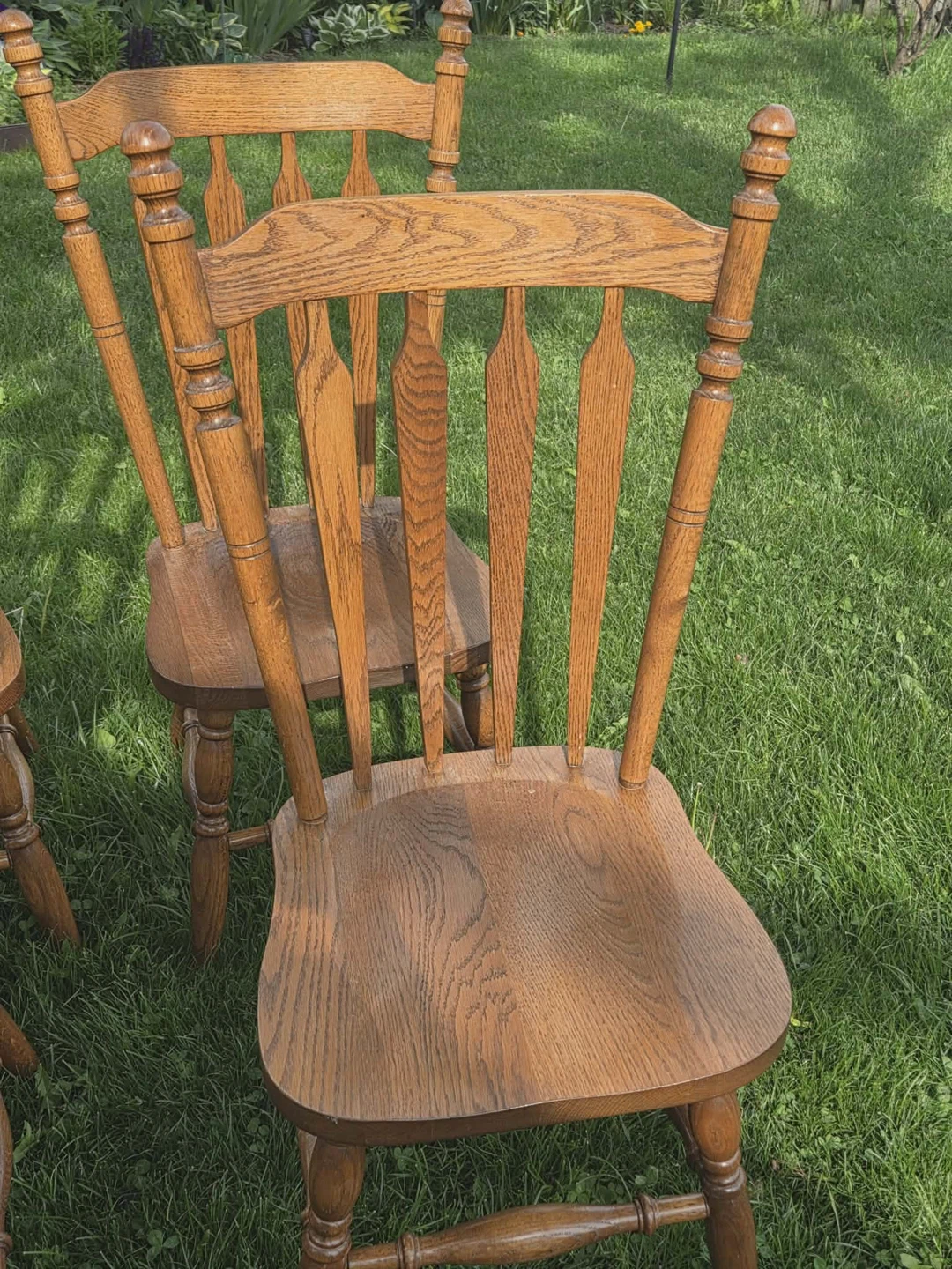 Vintage Country Style Solid wood Kitchen Chairs - Set of 4