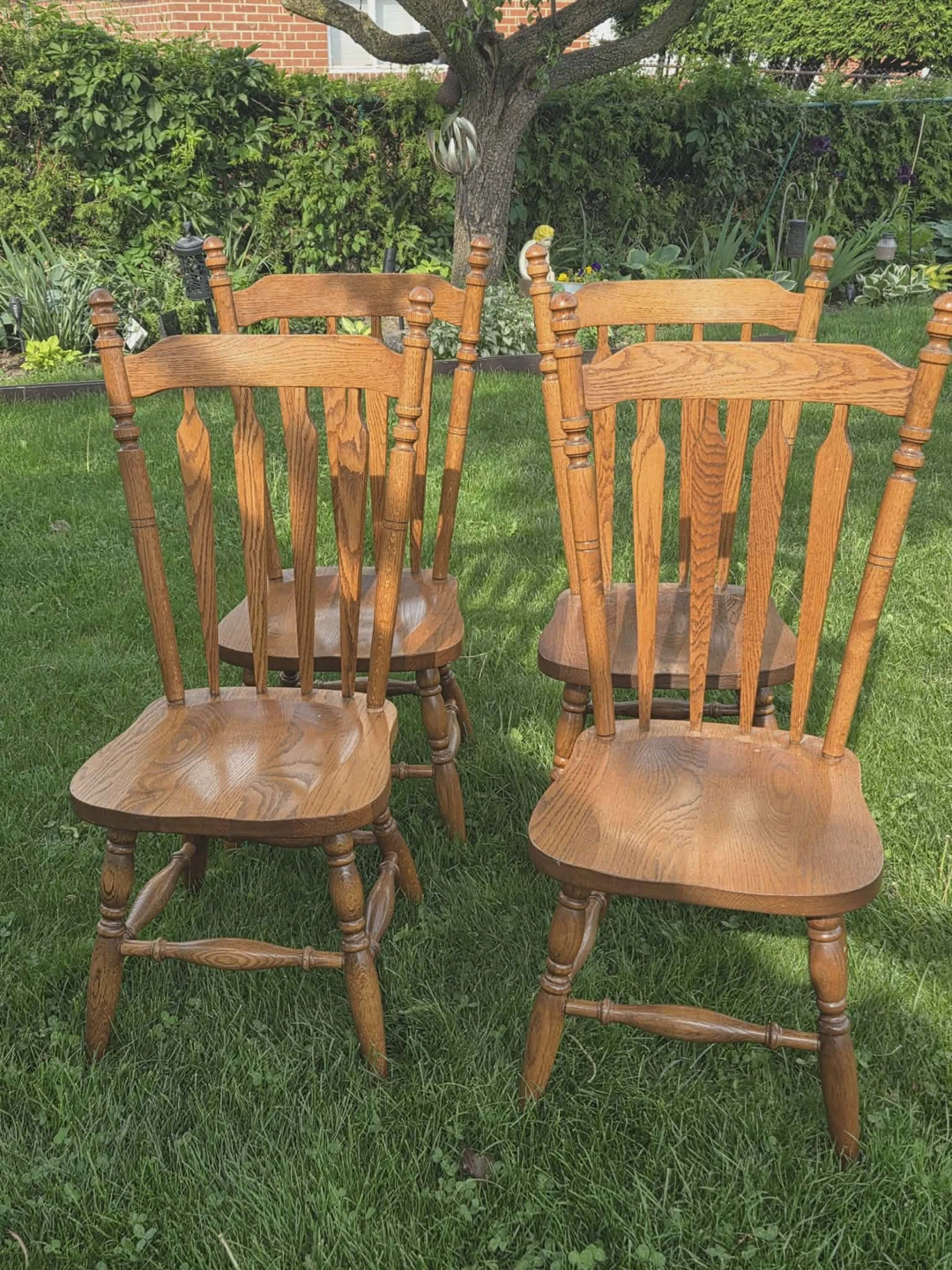 Vintage Country Style Solid wood Kitchen Chairs - Set of 4 - photo 2