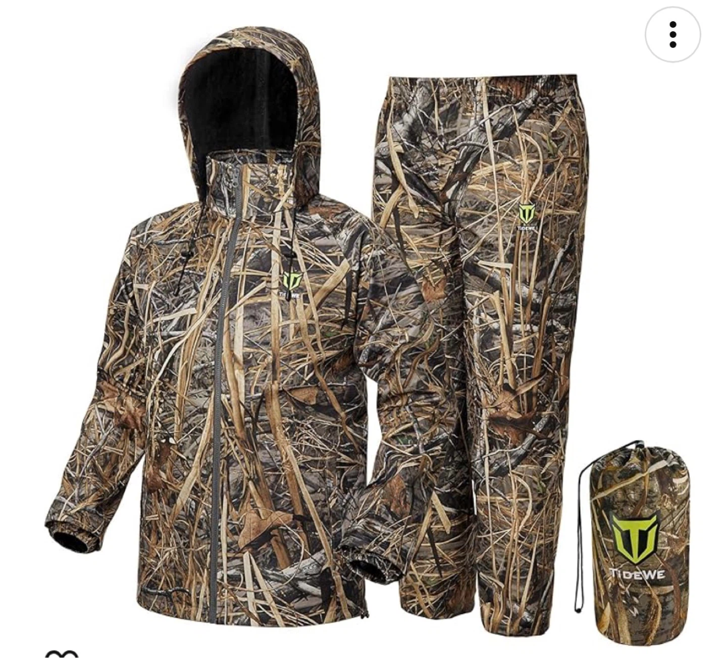 TIDEWE Camo Rain Suit with Bag