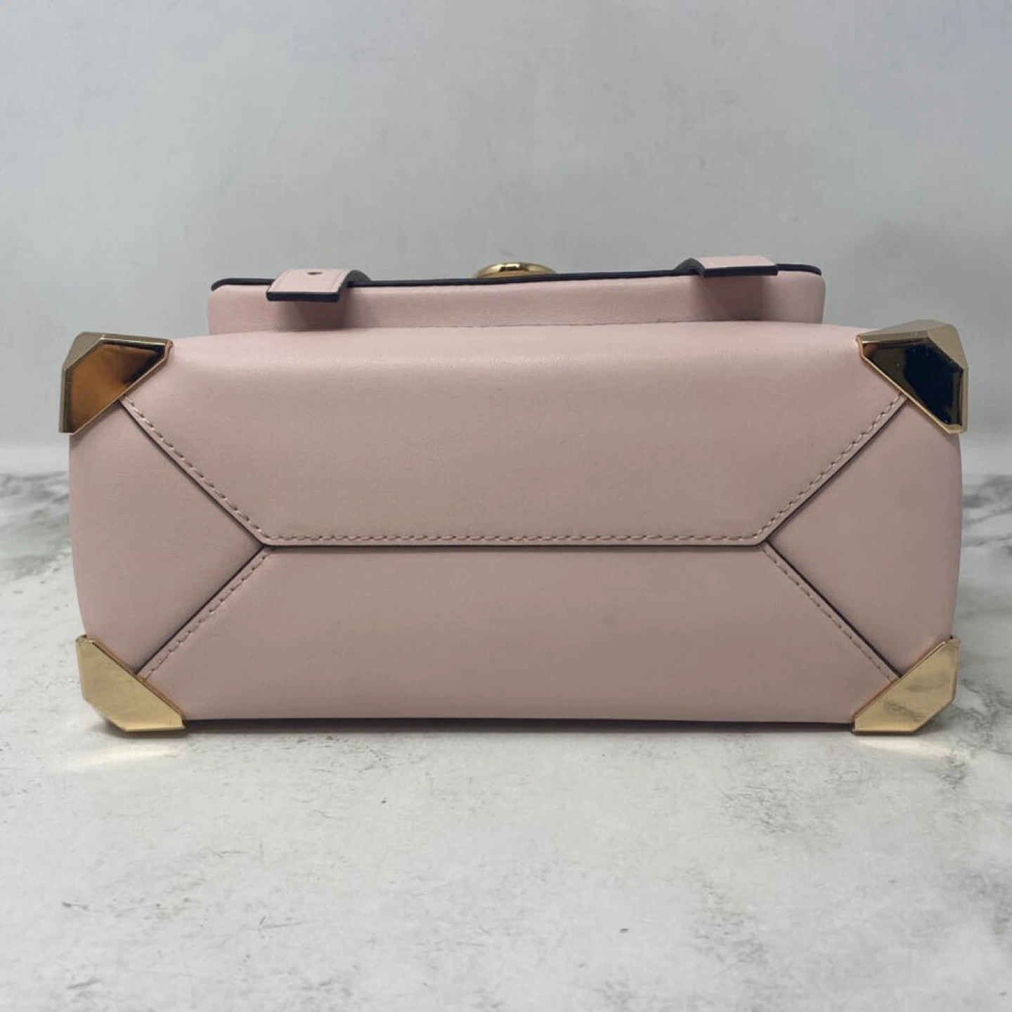 Michael Kors Pink Studded Leather Satchel Handbag - photo 5