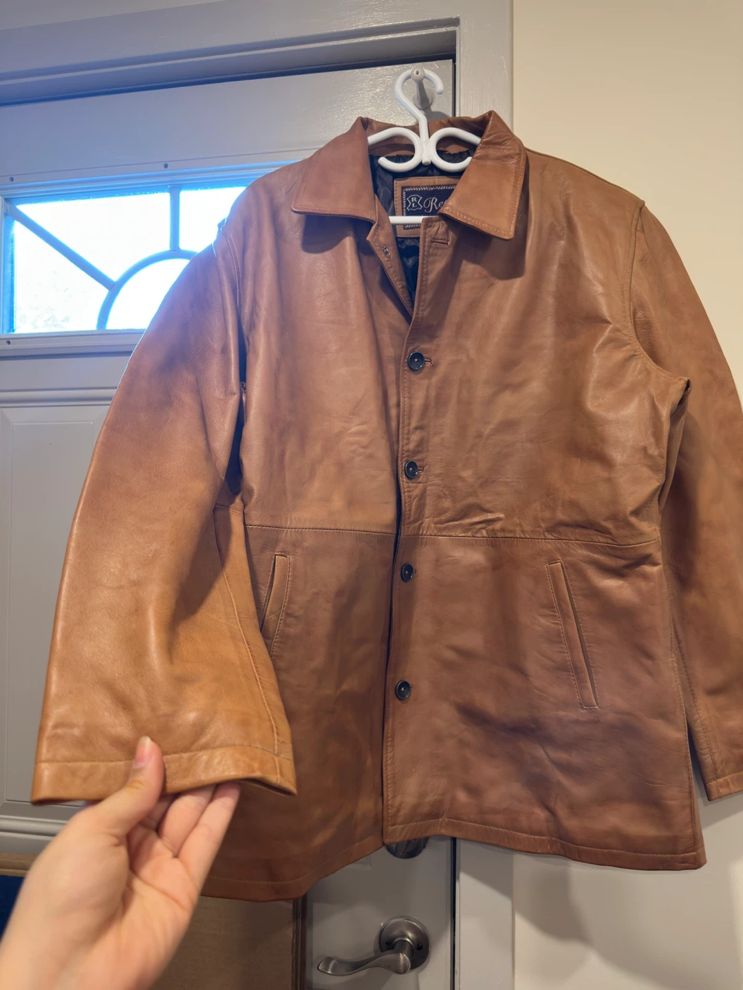 Brown Leather Jacket (genuine leather)